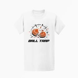 T-shirt Ball Trap Vitesse Double impact Blanc / Orange