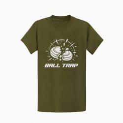 T-shirt Ball Trap Vitesse Double impact Kaki / Blanc