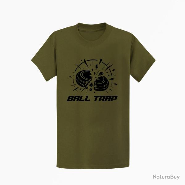 T-shirt Ball Trap Vitesse Double impact Kaki / Noir