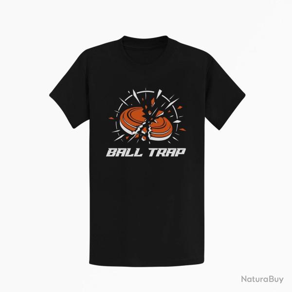 T-shirt Ball Trap Vitesse Double impact Noir / Orange