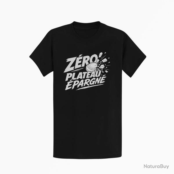 T-shirt Ball Trap Z�ro plateau �pargn� Tireur d�termin� Noir