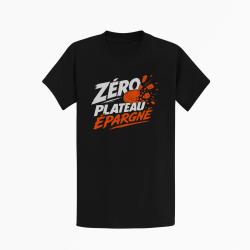 T-shirt Ball Trap Z&eacute;ro plateau &eacute;pargn&eacute; Tireur d&eacute;termin&eacute; Noir / Orange