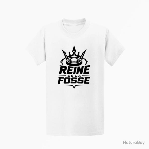 T-shirt Ball Trap Reine de la fosse Tireuse sportive Blanc