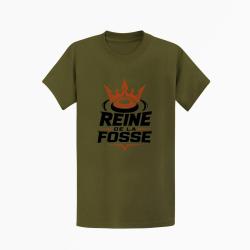 T-shirt Ball Trap Reine de la fosse Tireuse sportive Kaki / Noir et orange