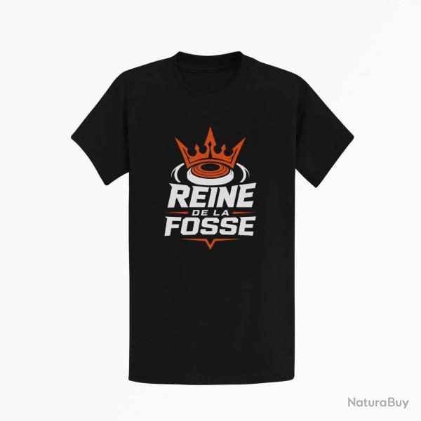 T-shirt Ball Trap Reine de la fosse Tireuse sportive Noir / Orange