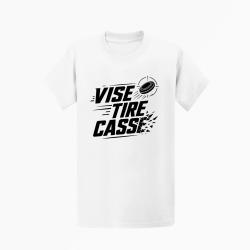 T-shirt Ball Trap Vise, tire, casse S&eacute;quence de tir Blanc