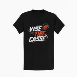 T-shirt Ball Trap Vise, tire, casse S&eacute;quence de tir Noir / Orange
