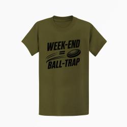T-shirt Ball Trap Week-end Ball Trap Stand et plateaux Kaki / Noir