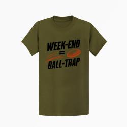 T-shirt Ball Trap Week-end Ball Trap Stand et plateaux Kaki / Noir et orange