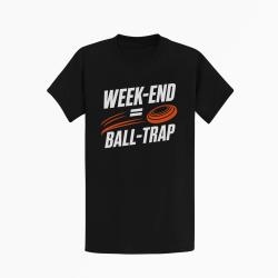 T-shirt Ball Trap Week-end Ball Trap Stand et plateaux Noir / Orange