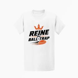 T-shirt Ball Trap Reine du Ball Trap Couronne Blanc / Orange