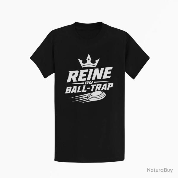 T-shirt Ball Trap Reine du Ball Trap Couronne Noir