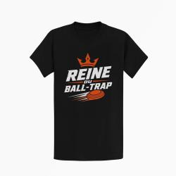 T-shirt Ball Trap Reine du Ball Trap Couronne Noir / Orange