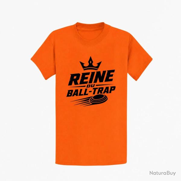 T-shirt Ball Trap Reine du Ball Trap Couronne Orange