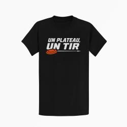 T-shirt Ball Trap Un plateau, un tir Trajectoire parfaite Noir / Orange