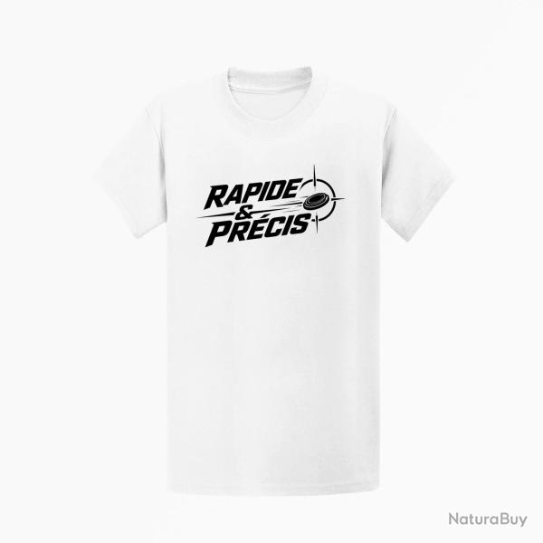 T-shirt Ball Trap Rapide et pr�cis R�flexe tireur Blanc