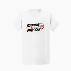 T-shirt Ball Trap Rapide et pr&eacute;cis R&eacute;flexe tireur Blanc / Orange