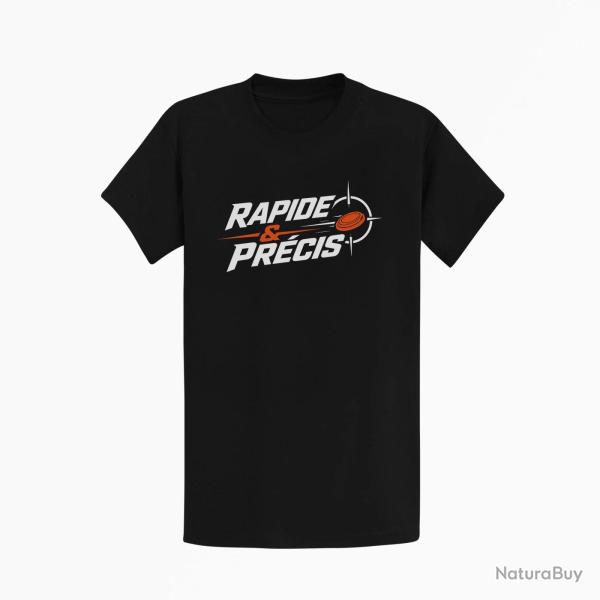 T-shirt Ball Trap Rapide et pr�cis R�flexe tireur Noir / Orange