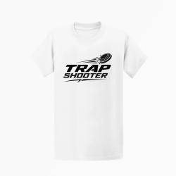 T-shirt Ball Trap Trap Shooter Fusil sportif Blanc