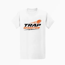 T-shirt Ball Trap Trap Shooter Fusil sportif Blanc / Orange