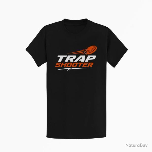 T-shirt Ball Trap Trap Shooter Fusil sportif Noir / Orange