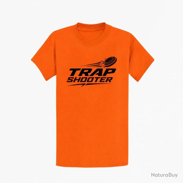 T-shirt Ball Trap Trap Shooter Fusil sportif Orange