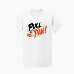T-shirt Ball Trap Pull Pan Impact du plateau Blanc / Orange