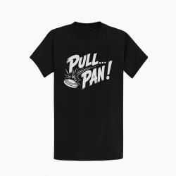 T-shirt Ball Trap Pull Pan Impact du plateau Noir