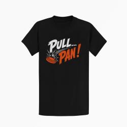 T-shirt Ball Trap Pull Pan Impact du plateau Noir / Orange