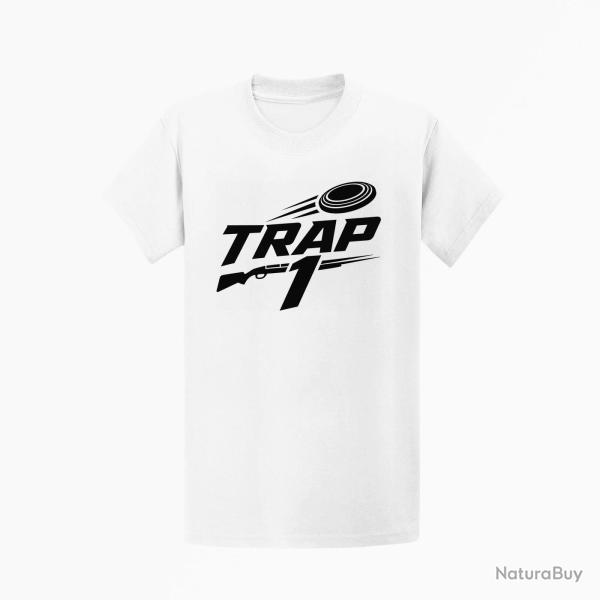 T-shirt Ball Trap Trap1 S�rie de 25 Blanc