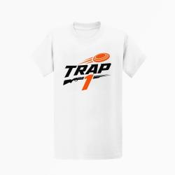 T-shirt Ball Trap Trap1 S&eacute;rie de 25 Blanc / Orange