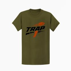 T-shirt Ball Trap Trap1 S&eacute;rie de 25 Kaki / Noir et orange