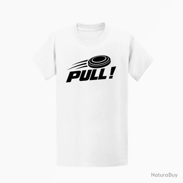 T-shirt Ball Trap Pull ! Plateau filant Blanc