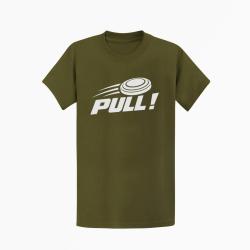 T-shirt Ball Trap Pull ! Plateau filant Kaki / Blanc
