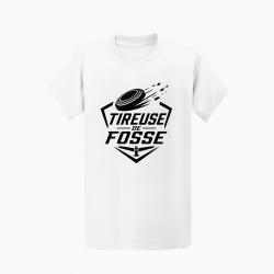 T-shirt Ball Trap Tireuse de fosse Discipline plateau Blanc