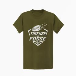 T-shirt Ball Trap Tireuse de fosse Discipline plateau Kaki / Blanc