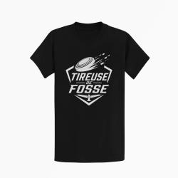 T-shirt Ball Trap Tireuse de fosse Discipline plateau Noir
