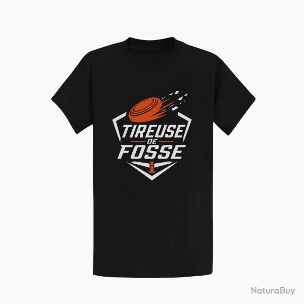 T-shirt Ball Trap Tireuse de fosse Discipline plateau Noir / Orange