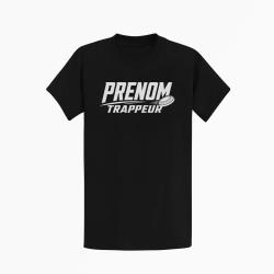 T-shirt Ball Trap Pr&eacute;nom personnalis&eacute; Trappeur Noir