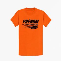 T-shirt Ball Trap Pr&eacute;nom personnalis&eacute; Trap Shooter Orange