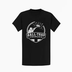T-shirt Ball Trap Tireur fran&ccedil;ais Plateau en ligne Noir