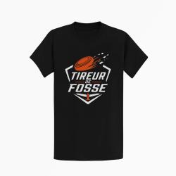 T-shirt Ball Trap Tireur de fosse Discipline plateau Noir / Orange