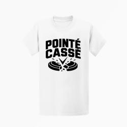 T-shirt Ball Trap Point&eacute; cass&eacute; Double impact Blanc