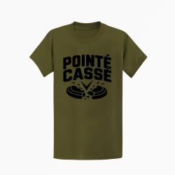 T-shirt Ball Trap Point&eacute; cass&eacute; Double impact Kaki / Noir