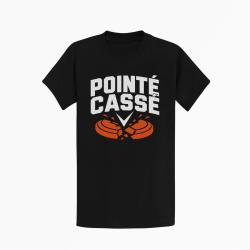 T-shirt Ball Trap Point&eacute; cass&eacute; Double impact Noir / Orange