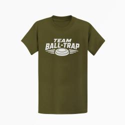 T-shirt Ball Trap Team comp&eacute;tition Blason plateau Kaki / Blanc