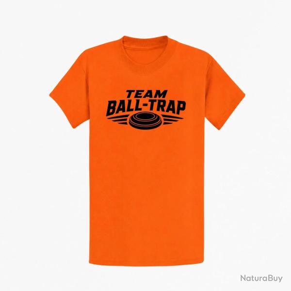 T-shirt Ball Trap Team comp�tition Blason plateau Orange