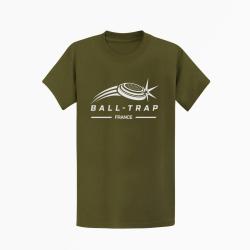 T-shirt Ball Trap Plateau filant France Kaki / Blanc