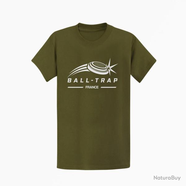 T-shirt Ball Trap Plateau filant France Kaki / Blanc