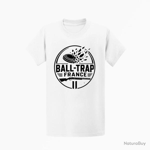 T-shirt Ball Trap Plateau �clat� France Blanc